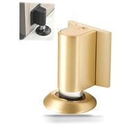 2026 New Wedge Door Stopper, Magnetic Doors Stop for Bottom of Door, Punch/No Punch Dual-Purpose Magnetic D-oor Stopper, Height Adjustable, Holder to Keep Doors Open. (Gold 2)