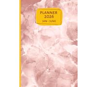 2026 New Year Planner | january to june | brown marble design | Daily, Weekly & Monthly Organizer | Productivity Journal with Goal Setting, Notes & Calendar | Simple Minimalist Planner for Women & Men