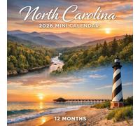 2026 North Carolina Mini Calendar , 12 MONTHS
