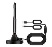 2026 Nuova Antenna Tv digitale Interna, Interni ed Esterni con Base Magnetica, Amplificatore di Segnale Support 4K HD/1080P/VHF/UHF per Home Smart Televisione/Radio, Cavo Coassiale 5M