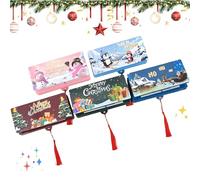 2026 Nuova Busta Regalo In Contanti Di Natale, Titolari Di Carte Regalo In Contanti Fai Da Te Natale Con 10 Slot, Sorpresa Per Bambini Ragazze Ragazzi Donne Uomini Mamma Papà(MIX-5pcs)