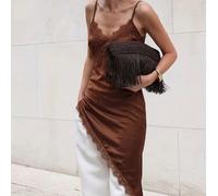 2026 Nuova elegante e alla moda abito da sera in raso con schiena scoperta, adatto per feste di compleanno, abiti estivi, abiti estivi da donna, outfit estivi da donna, abiti di Pasqua, abiti da spiag