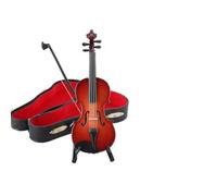 2026 Nuova statuetta di violino suonabile, statuette in miniatura in legno da collezione, ornamento da collezione, lo strumento musicale in miniatura più piccolo al mondo con suono e musica triste