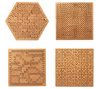 2026 Nuovi puzzle con vassoio frattale - Labirinto creativo irregolare unico impossibile difficile in legno