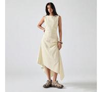 2026 Nuovo abito casual da donna minimalista per la primavera, con collo rotondo, senza maniche, plissettato, orlo asimmetrico, adatto per uscite, ritorno a scuola, laurea, casual di strada, abito cas