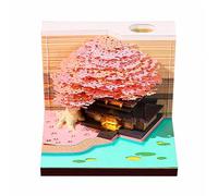 2026 Nuovo Calendario da Scrivania 3D, Calendario da Scrivania con Note e Luce LED, Blocco Memo da Intaglio su Carta Fai-da-Te, Arte di Intaglio su Carta per Regalo, Decorazione per Festa di Natale