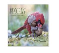 2026 Nuovo calendario Yea di uccelli estremamente accurati, Becorns Bird Art 2026 Forest Calendars, 2026 Halloween Wall Calendar, con diverse illustrazioni 12 mesi Pianificatore