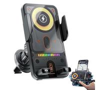 2026 Nuovo Cool Car Wireless Fast Charging Holder,15W Auto-Bloccaggio Wireless Car Charger Mount con 90° Rotazione, Supporto universale per telefono per tutti gli smartphone