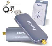 [2026 Nuovo] Hikity DAB/DAB+ Adattatore, DAB Dongle in Macchina Ricevitore Radio Digitale USB 2.0 Stick con Antenna Auto per Android Autoradio