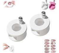 2026 Nuovo magnete Cat Eye rotante for unghie, strumento rotante a 360° con aspirazione automatica, perla di vetro magnetica uniforme, artefatto Cat Eye rotante for smalto(2*White)