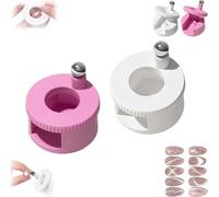 2026 Nuovo magnete Cat Eye rotante for unghie, strumento rotante a 360° con aspirazione automatica, perla di vetro magnetica uniforme, artefatto Cat Eye rotante for smalto(Pink+White)