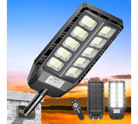 2026 Nuovo modello Lampione Solare Led Esterno con Telecomando, IP66 Impermeabile Lampada Stradale Solare con Sensore di Movimento,Super Bright Lampioni da Giardino Esterno Solari per Garage