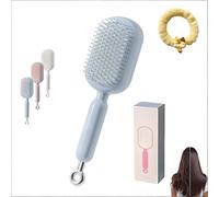 2026 Nuovo pettine massaggio a cuscino ritrattabile,Spazzolino per capelli autopulito per le donne,Pettine antistatico,Pelli ricci secchi umidi Home Travel Office Scuola(Blue)