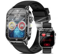 2026 Nuovo Smartwatch Uomo con ECG/ li a/Pressione Sanguigna/Sonno/Apnea Notturna/Acido Urico/BMI/Temperatura/Cardiofrequenzimetro,2,0"Orologio con Torcia LED/Funzione Telefono/Pulsante SOS