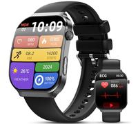 2026 Nuovo Smartwatch Uomo Con ECG+Pressione Sanguigna,sonno,2.2”Curvo Nero | 24H HRV/SpO2/Acido Urico/Emozioni/ Fatica/Sonno /Cardiofrequenzimetro Per Donna Fitness Tracker,IP68 IOS Android