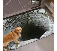 2026 Nuovo tappeto 3D Hole, 2026 Muti-Design Tappeti 3D Illusione ottica, Cane si spaventano del tappeto 3-D, tappeti che sembrano un buco, illusione ottica R-ugs, come prova e gioco con il tuo gatto