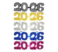 2026 Occhiali di Capodanno | Decorazione scintillante per accessori per gli occhi, 2026 Edition occhiali di Capodanno 5 pezzi - per feste a tema, compleanni, lauree, interni ed esterni per donne