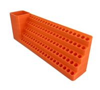 2026 - Organizer professionale per riporre le punte degli attrezzi, in plastica resistente, per la lavorazione del legno per esterni (rosso, 5,6 x 8 x 24 cm)