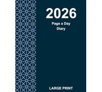 2026 Page a Day Diary: (Deep Ink) 8.25" x 11" | 1 day per page from Monday to Sunday | Large bold print | Space for appointments and things to do | ... seniors, students, visually impaired