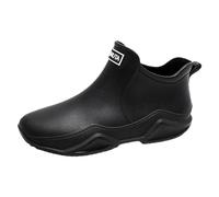 2026 paia di scarpe da pioggia per esterni, scarpe da acqua versatili, fondo spesso, comode, antiscivolo, scarpe in gomma per la cucina, per uomini e donne, Nero , 43 EU