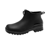 2026 paia di scarpe da pioggia per esterni, scarpe da acqua versatili, fondo spesso, comode, antiscivolo, scarpe in gomma per la cucina, per uomini e donne, Nero , 44 EU