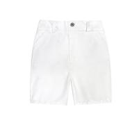 2026 - Pantaloncini da ragazzo, elasticizzati, abbigliamento scolastico, bambini, parte anteriore piatta, twill chino, pantaloncini casual con tasche, pantaloncini con elastico, bianco, 17-18 Jahre