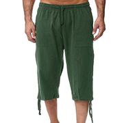 2026 Pantaloni da jogging da uomo in cotone per primavera estate, pantaloni capri casual casual per vacanze in spiaggia pantaloni softshell per uomo, verde, 4XL