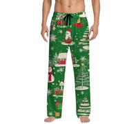 2026 Pantaloni da jogging da uomo Pantaloni morbidi con elastico in vita, comodi pigiami per il relax in vacanza, abbigliamento casual nella vita di tutti i giorni con design a coulisse, verde, XL