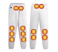 2026 Pantaloni da jogging da uomo riscaldabili invernali per il tempo libero con tecnologia di riscaldamento per attività all'aperto nella stagione fredda, piacevole vita quotidiana, grigio chiaro