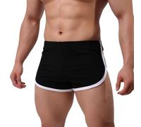 2026 - Pantaloni da uomo di fascia alta, da uomo, alla moda, casual, a vita bassa, divertente pigiama da uomo, Nero , M