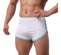 2026 - Pantaloni da uomo di fascia alta, da uomo, alla moda, casual, a vita bassa, divertente pigiama da uomo, bianco, XXL