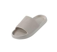 2026 Pantofole da bagno da uomo e da donna, piatte, antiscivolo, colore grigio, taglia 38