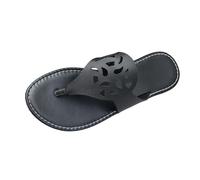 2026 Pantofole da donna infradito da donna sandali infradito comodi piatti traspiranti spiaggia elegante scivolo per stile estivo, Nero , 37 EU