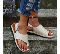 2026 Pantofole in Pelle da Donna Comoda Piattaforma Piatta da Donna Casual Morbida Clip per la correzione della Punta del Piede Sandalo Correttore borsite, Oro, US10/EU42
