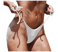 2026 - Parte inferiore del bikini brasiliano da donna, con lacci, vita bassa, costumi da bagno, slip, moda da spiaggia, bikini brasiliano, perizoma legato lateralmente, costume da bagno camicia da