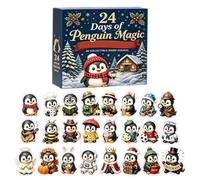 2026 Penguin Christmas Advent Calendarr 2D Acrylic Ornament | Celebrate The Holidays With A Cute 2D Acrylic Penguin Pendant. This 24-day Countdown On Your Tree, Wall, Or Door