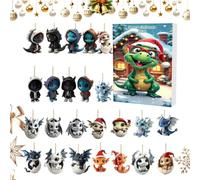 2026 Pentecost Calendar, 24-piece Dragon Pendant Countdown Calendar Set, 2d