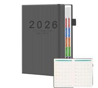 2026 Planner A5 Planning Agenda Notebook con Tabs Yearly Planner 2026 for Organizing To-Do List Home School Offices Classroom Meeting Room Studio Daily Weekly Schedule