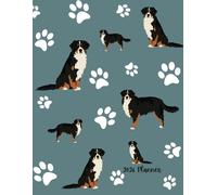 2026 Planner: Bernese Mt. Dog Paw Pattern - Dated Weekly and Monthly Page Views With Space For Notes