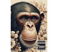 2026 Planner: Chimp Chimpanzee Themed Cover Daily Weekly Diary 12 Month Calendar Vision board Schedule Organizer Goals Dairy Notes