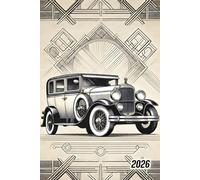 2026 Planner: Classic Vintage Car Design - Retro Monthly & Weekly Organizer