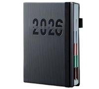 2026 Planner - Daily Planner | Agenda settimanale | 2026 Daily To-Do Notebook, Leather Hardcover, 365-Day Plan Self-Discipline Check-in, Time Management Tool, Work Schedule Organizer, Business