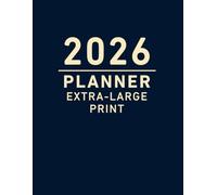 2026 Planner Extra Large Print: Monthly Calendar With Canada Holidays, Weekly Organizer, Dark Blue