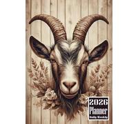 2026 Planner: Goat Themed Cover Daily Weekly Diary 12 Month Calendar Vision board Schedule Organizer Goals Dairy Notes