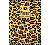 2026 Planner: Leopard Print themed Cover Daily Weekly Diary 12 Month Calendar Vision board Schedule Dairy Organizer Goals Notes