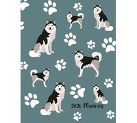 2026 Planner: Malamute Dog Paw Prints - Dated Weekly and Monthly Page Views With Space For Notes