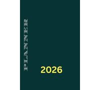 2026 Planner: Monthly view on each page, green color