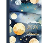 2026 Planner: Moon design |7.5 x 9.25" | 110 pages