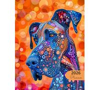 2026 Planner: Mosaic Dogs Great Dane: Stylish Weekly and Monthly Organization