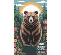 2026 Planner Pocket Size: Bear themed Cover Daily Weekly Diary 12 Month Calendar Vision Mission Board Contact Address Organizer Goals Notes